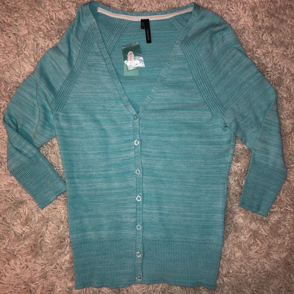 Teal cardigan